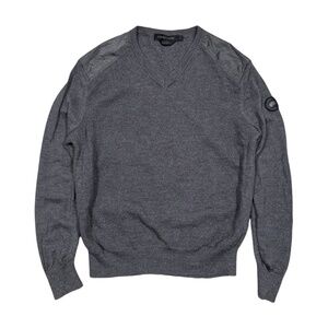 Canada Goose McLeod Merino Wool Knit Gray V Neck Sweater Mens L/XL
